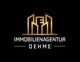 Logo "Immobilienagentur Oehme" in Gold auf schwarzem Hintergrund.