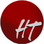 Roter Kreis mit den weißen Buchstaben "HT" in kursiver Schrift.