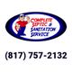 Logo for Complete Septic & Sanitation Service with a phone number: (817) 757-2132.