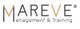 Logo mit Schriftzug: MAREVE Management & Training in schwarzer und goldener Schrift.