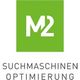 Grünes Logo mit "M2" und dem Text "Suchmaschinen Optimierung" darunter.