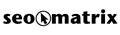 Logo mit Text "seomatrix" und einem Mauszeiger im "o".