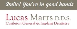 "Smile! Lucas Marrs D.D.S., Castleton General & Implant Dentistry logo."