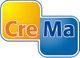 Logo mit Text "Cre" in gelbem Quadrat und "Ma" in blauem Quadrat.