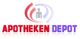 Logo mit stilisierter Person, Text: "APOTHEKEN DEPOT" in Rot und Blau.