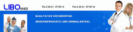LIBO-MED: Ärzte in Kitteln, Kontaktinformationen und Text zu hochwertigen Medizinprodukten.