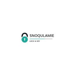 Logo of Snoqualmie Lock & Key with a teal keyhole inside a lock icon.