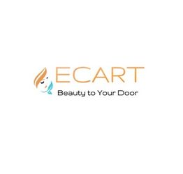 ECART logo with slogan "Beauty to Your Door" and a stylized face icon.