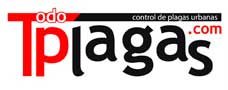 Logotipo de "Todoplagas.com" con texto "control de plagas urbanas".