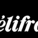 Logo van Délifrance met gestileerde graanhalm in witte tekst op zwarte achtergrond.