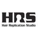 HRS logo with a silhouette of a head, text below reads "Hair Replication Studio."