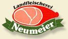 Logo der Landfleischerei Neumeier mit einem stilisierten Schinken in der Mitte.