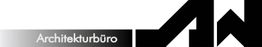 Logo mit dem Wort "Architekturbüro" links und stilisierten, schwarzen geometrischen Formen rechts.