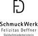 Logo von SchmuckWerk Felicitas Deffner mit Schriftzug "Goldschmiedemeisterin".