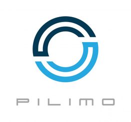 Logo mit blauen Kreisen und dem Schriftzug "PILIMO" darunter auf weißem Hintergrund.