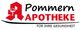 Logo der Pommern Apotheke mit rotem Apothekenzeichen und Slogan „FÜR IHRE GESUNDHEIT“.