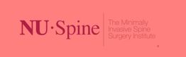 NU Spine logo with text: The Minimally Invasive Spine Surgery Institute, on a coral background.