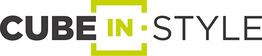 Logo mit schwarzem Text "CUBE" und "STYLE" und grünem "IN" in einem Kasten.