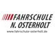 "Logo der Fahrschule N. Osterholt mit Webadresse www.fahrschule-osterholt.de in Schwarz und Rot."