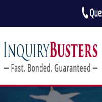 Inquiry Busters logo with tagline: Fast. Bonded. Guaranteed.
