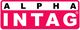 Rotes und weißes Logo mit den Wörtern "ALPHA INTAG".