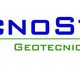 Logo di TecnoStudio S.R.L., Geotecnica & Geologia, con un simbolo verde a sinistra.