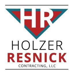 Holzer Resnick Contracting LLC logo with HR in a red and teal triangle.
