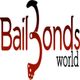 Logo with red handcuff shapes forming "Bail Bonds World" text.