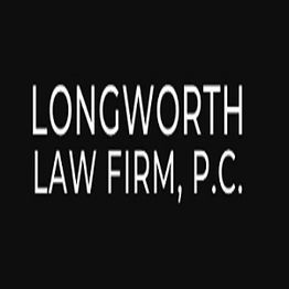 Text on a black background: "LONGWORTH LAW FIRM, P.C."