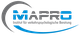 Logo von MAPRO, Institut für verkehrspsychologische Beratung, in Blau und Grau.