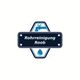 Blaues Logo mit Zapfhahn, Tropfen und Text: "Rohrreinigung Roob".