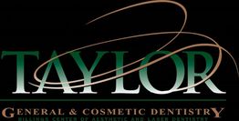 Logo for Taylor General & Cosmetic Dentistry with stylized script over the name.