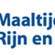 Logo van Maaltijdservice Rijn en IJssel met een blauw embleem van een lepel en vork.