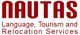 Logo mit roter Aufschrift "NAUTAS" und Text: "Language, Tourism and Relocation Services".