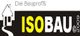 Logo mit dem Text "Die Bauprofis ISOBau ©2009" und einem Haus-Symbol.