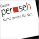 Logo der Galerie perseh mit dem Slogan "Kunst spricht für sich" in Schwarz und Rot.