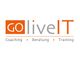 Logo mit Text: "GOliveIT Coaching, Beratung, Training" in Orange und Grau.