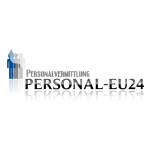 Logo mit Text "Personalvermittlung Personal-EU24" und einer stilisierten blauen Figur links.