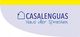Logo mit Haus-Icon, Text "CASALENGUAS Haus der Sprachen" auf hellem Hintergrund.