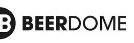 Logo met de tekst "BEERDOME" in zwarte letters naast een cirkel met een "B".