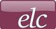 Logo mit den Buchstaben "elc" in Weiß auf einem pflaumenfarbenen Hintergrund.