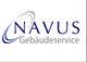 NAVUS Gebäudeservice-Logo mit blauen und grauen Kreisen auf weißem Hintergrund.