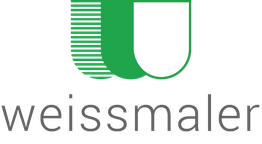 Logo mit grünem, stilisiertem "W" und Schriftzug "weissmaler" darunter.