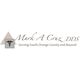 Logo for Mark A Cruz DDS, featuring a caduceus symbol and a triangle, with text below.