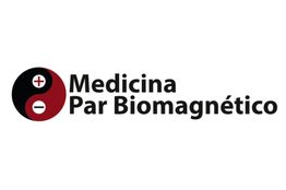 Logotipo con símbolo de yin yang y texto: Medicina Par Biomagnético.