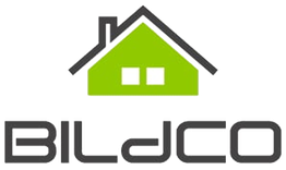 Green house icon over the word "BILDCO" in stylized text.