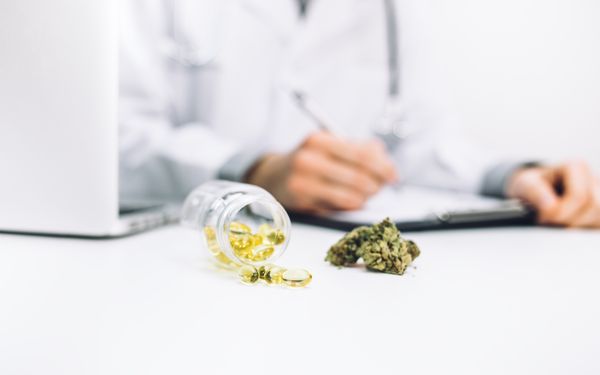 Ein Arzt verschreibt medizinisches Cannabis für chronisch erkrankte Menschen.