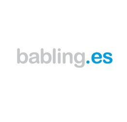 Logo de "babling.es" en letras grises y azules sobre fondo blanco.