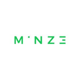 Grünes Logo mit dem Wort "M•NZE" auf weißem Hintergrund.