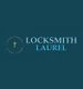 Locksmith Laurel logo with a key icon on a dark teal background.